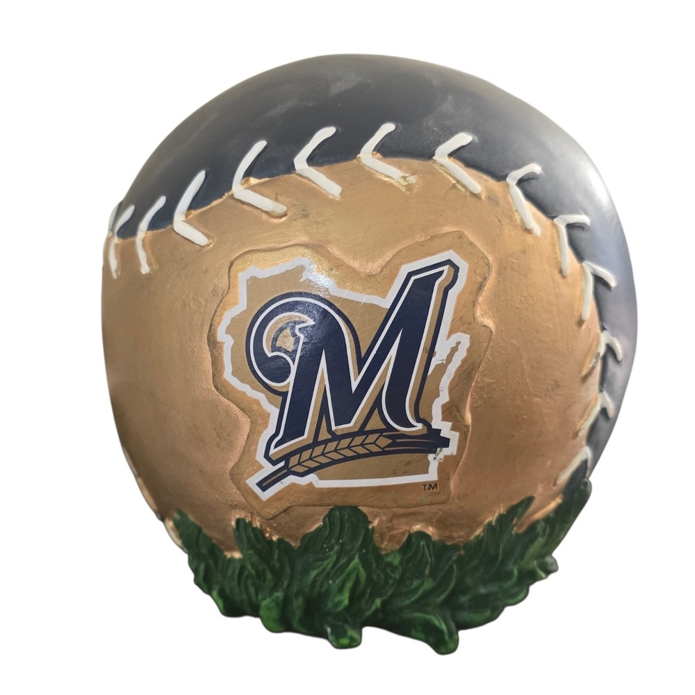 2013 Rawlings Milwaukee Brewers Baseball Ball Blue Gold
